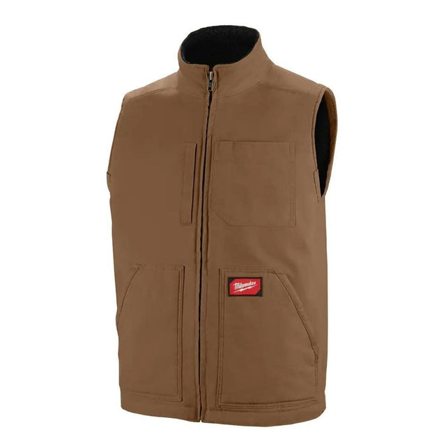 Milwaukee 801BR-3X Heavy Duty Sherpa-Lined Vest - Brown 3X