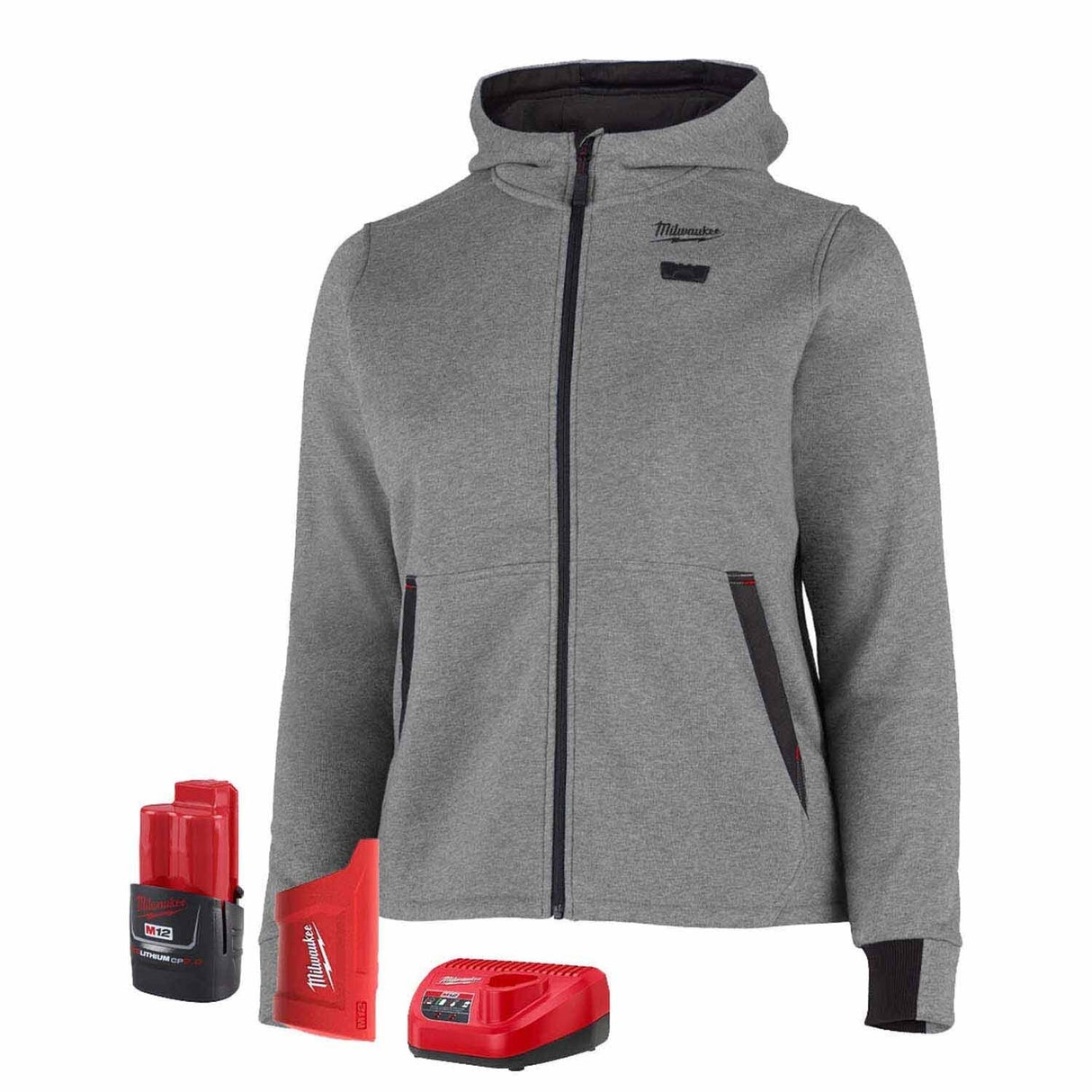 Milwaukee F200G-21 M12 Women's Heated Hoodie Kit - Gray