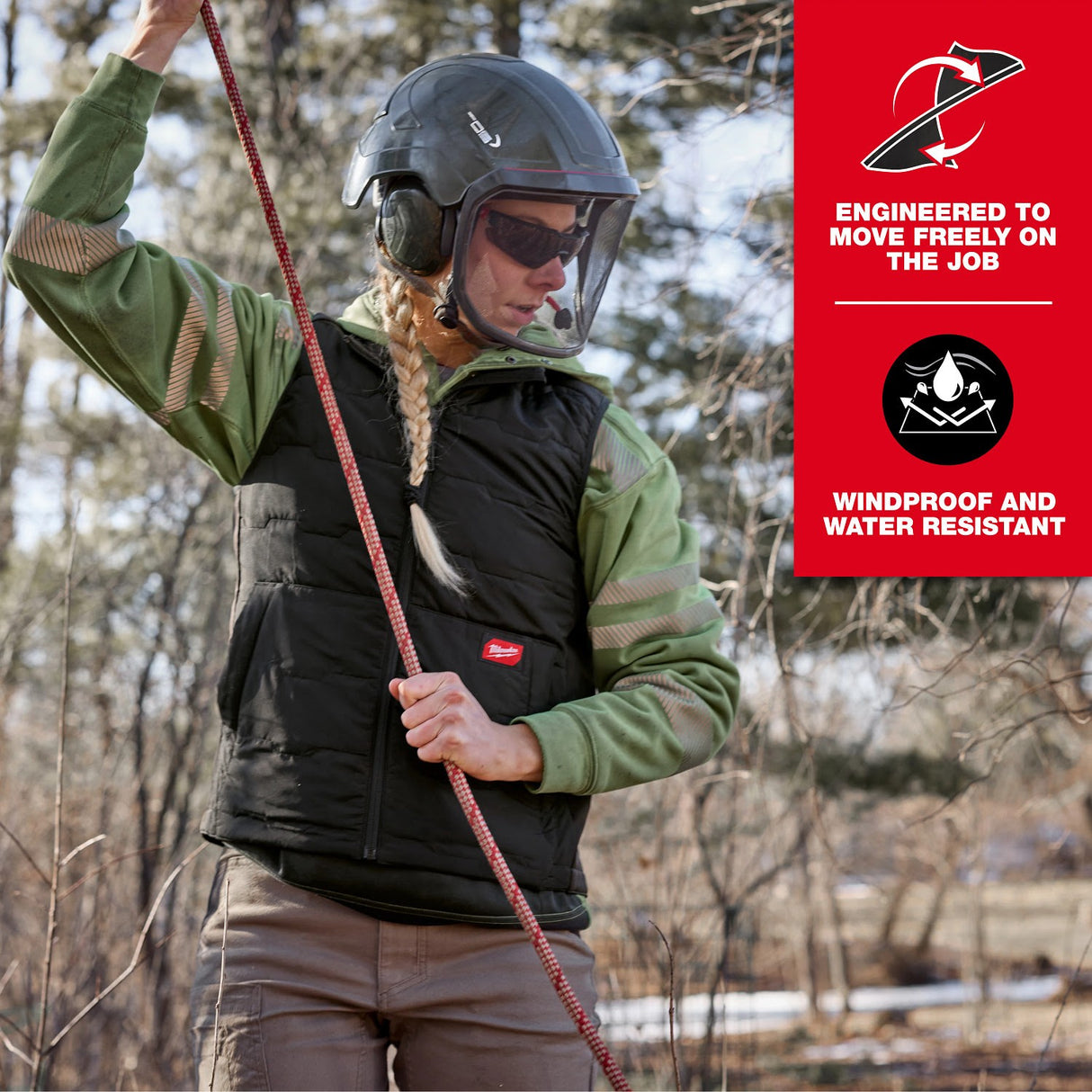 Milwaukee F350B-L Women's FREEFLEX Lightweight Insulated Vest Black L - 4