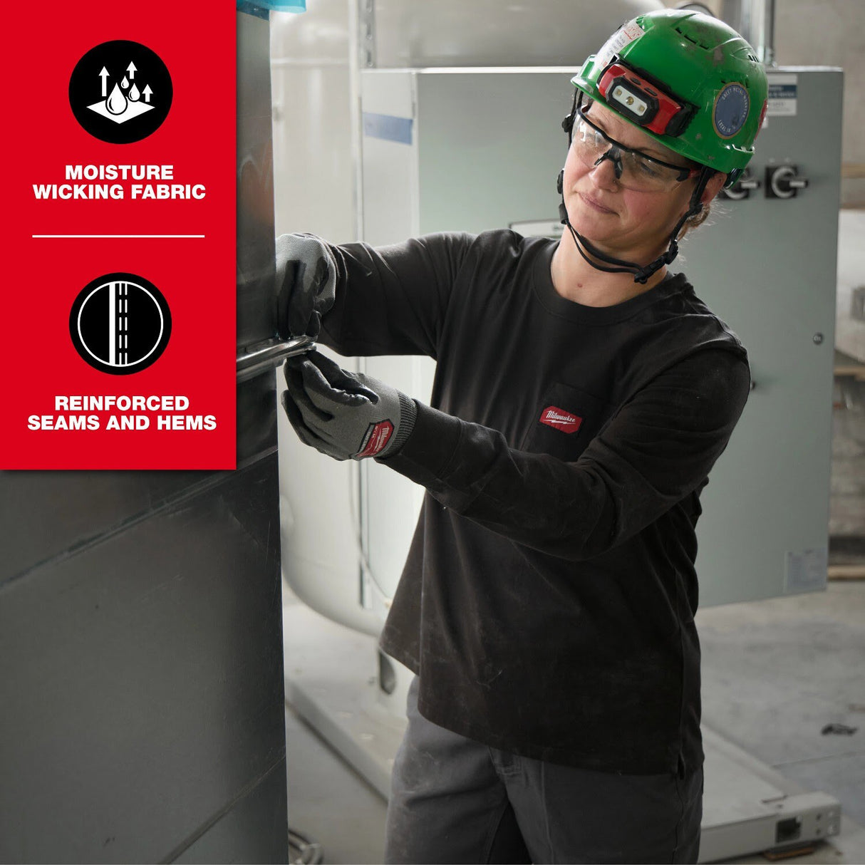 Milwaukee F551U-S Women's GRIDIRON Pocket T-Shirt - Long Sleeve Blue S - 6