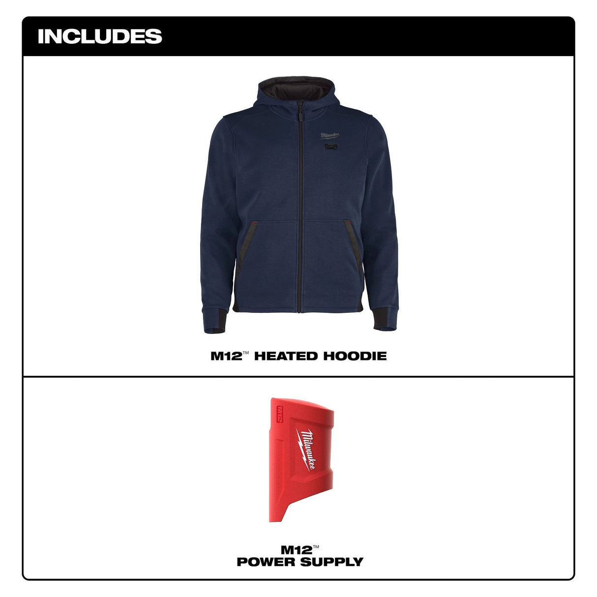 Milwaukee M200U-20 M12 Heated Hoodie Only - Blue - 3
