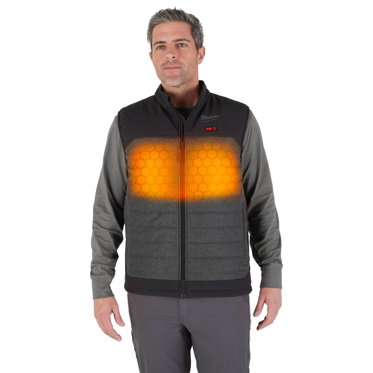 Milwaukee M300G-21 M12 Heated Gray Axis Vest with (1) 2.0 Ah Battery and Charger - 3