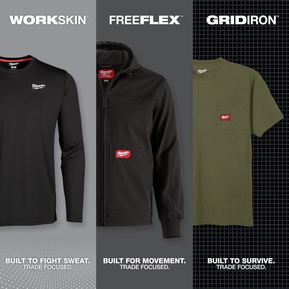 Milwaukee M550G-2X WORKSKIN Hooded Sun Shirt - GRAY 2X - 13