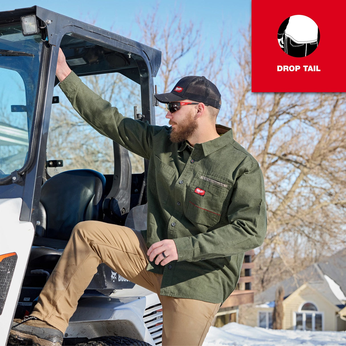 Milwaukee M552E-L Gridiron Flannel Shirt Wind Resistant Heavyweight Cotton with Reinforced Pockets and Cuffs - 5