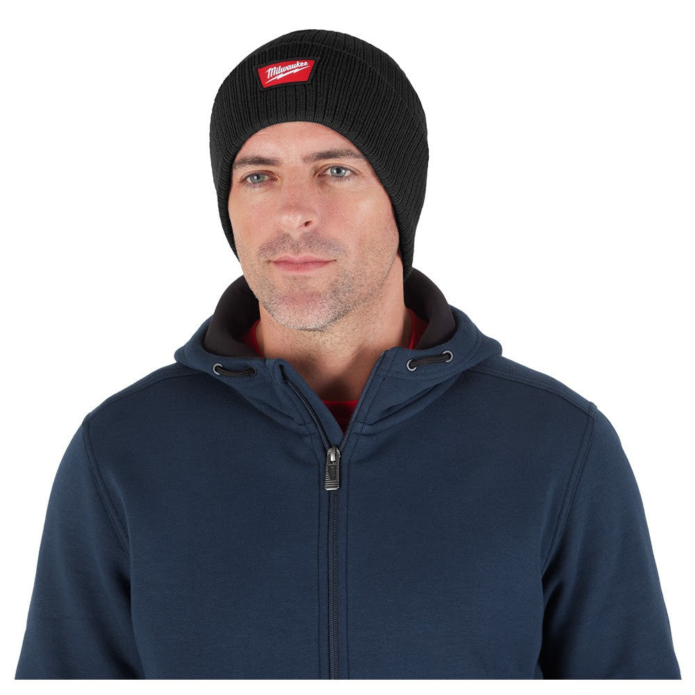 Milwaukee M750B Rib-Knit Cuffed Beanie - Black - 2