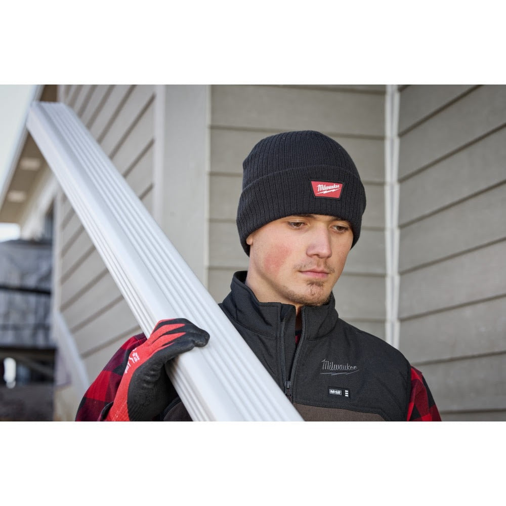 Milwaukee M750B Rib-Knit Cuffed Beanie - Black - 3