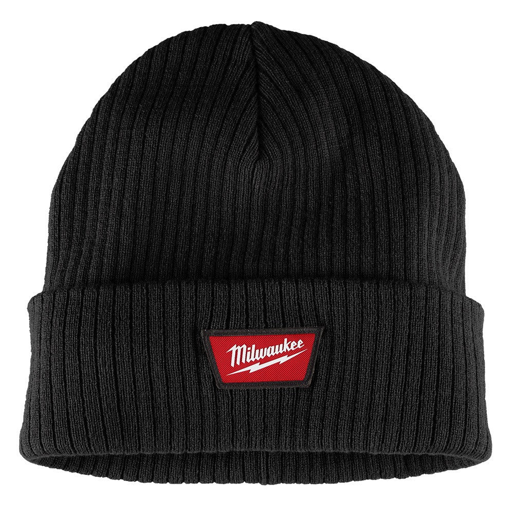 Milwaukee M750B Rib-Knit Cuffed Beanie - Black - 5