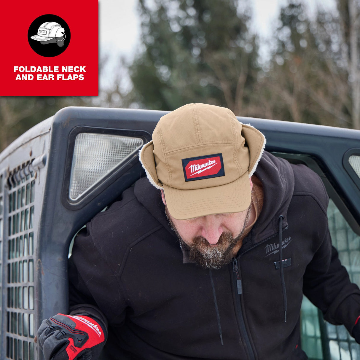 Milwaukee M754E-LXL Sherpa-Lined Windproof Water-Resistant Hat Green Large/X-Large - 5