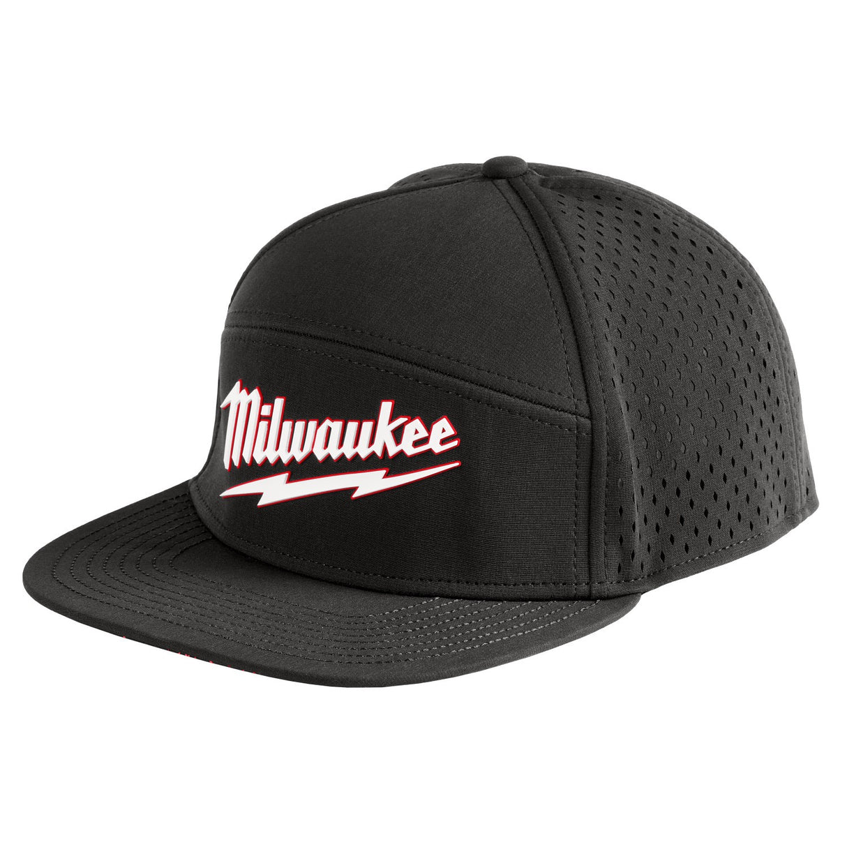 Milwaukee M771B Flat Brim Snapback Hat with Laser Cut Ventilation (1 Hat)