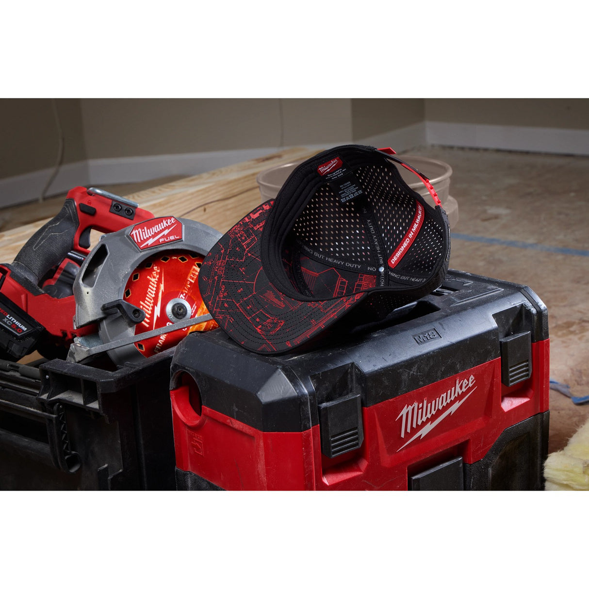 Milwaukee M771B Flat Brim Snapback Hat with Laser Cut Ventilation (1 Hat) - 9