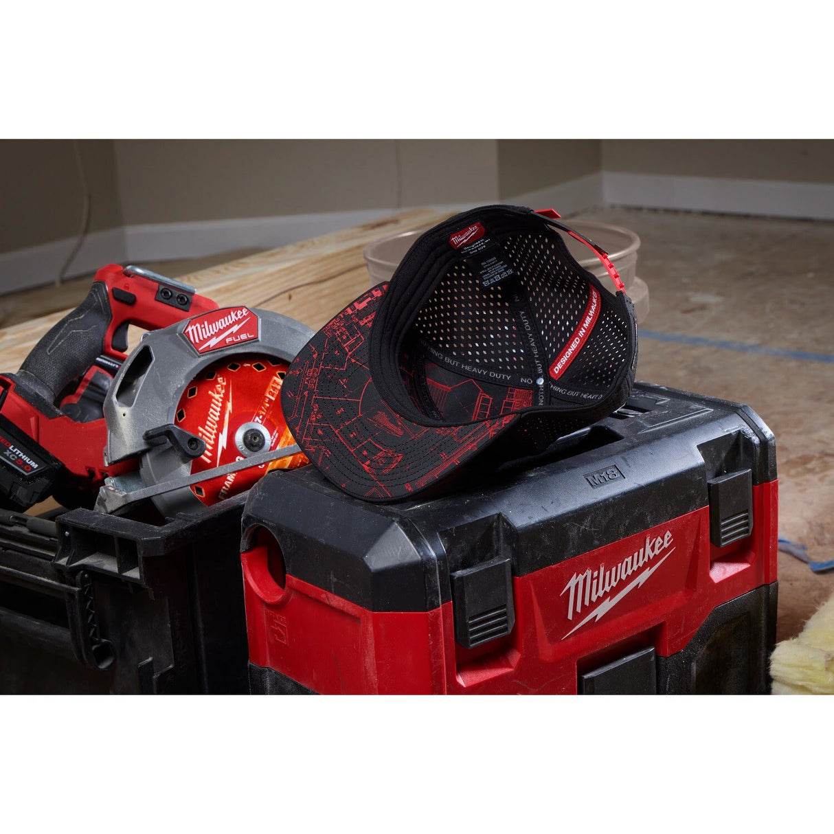 Milwaukee M771B Flat Brim Snapback Hat with Laser Cut Ventilation (1 Hat) - 9