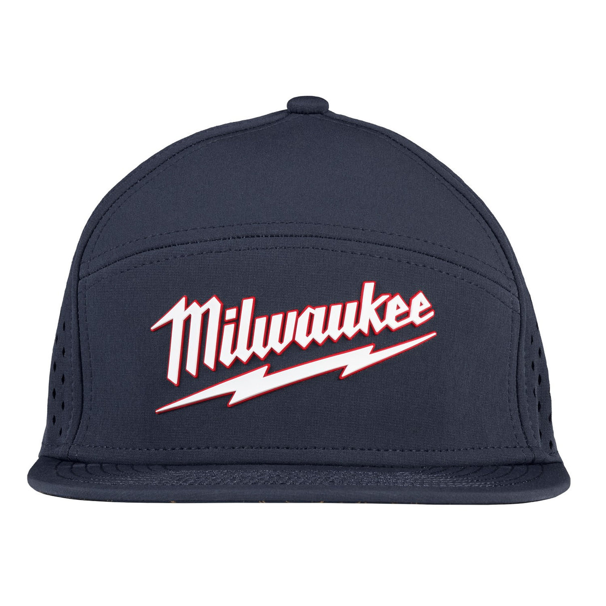Milwaukee M771U Flat Brim Snapback Hat with Moisture Wicking Sweatband Blue - 7
