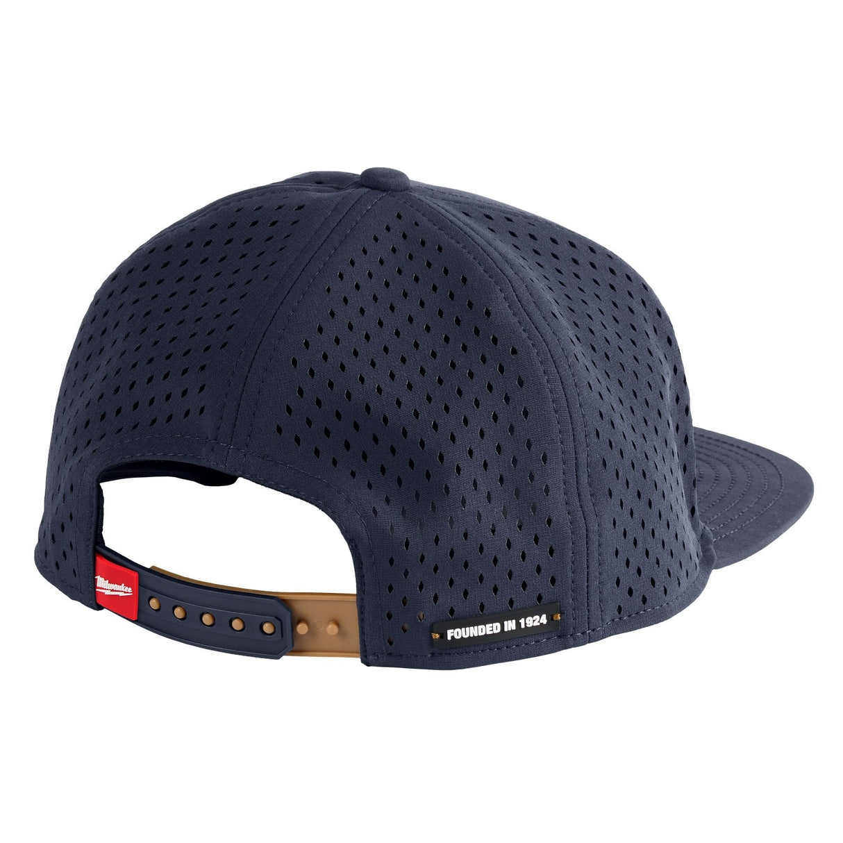 Milwaukee M771U Flat Brim Snapback Hat with Moisture Wicking Sweatband Blue - 8