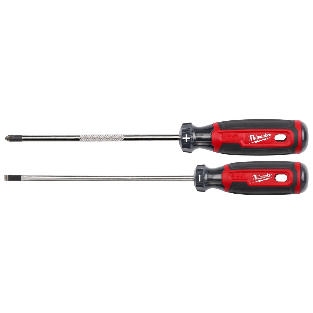 Milwaukee MT200-2M Cushion Grip Screwdriver Set Made in USA with Laser Etched Tips (2 Piece)