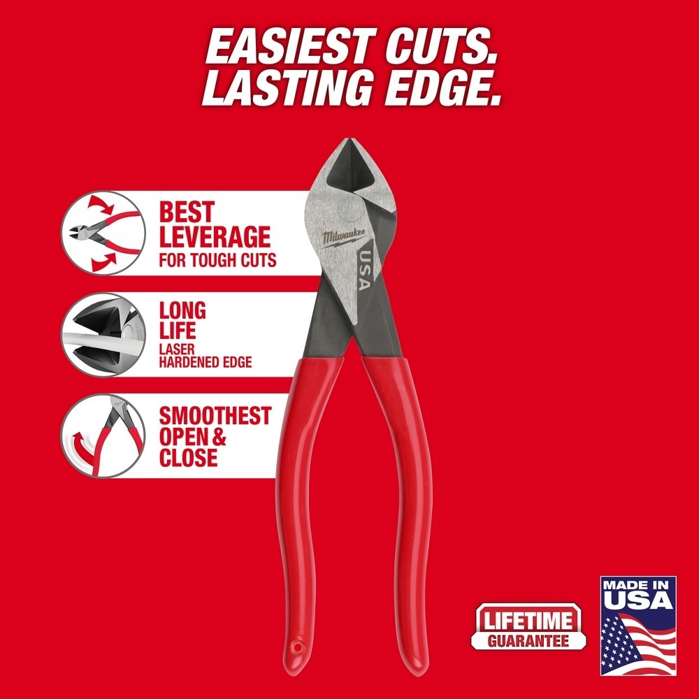 Milwaukee MT507 7" Diagonal Dipped Grip Cutting Pliers (USA) - 2