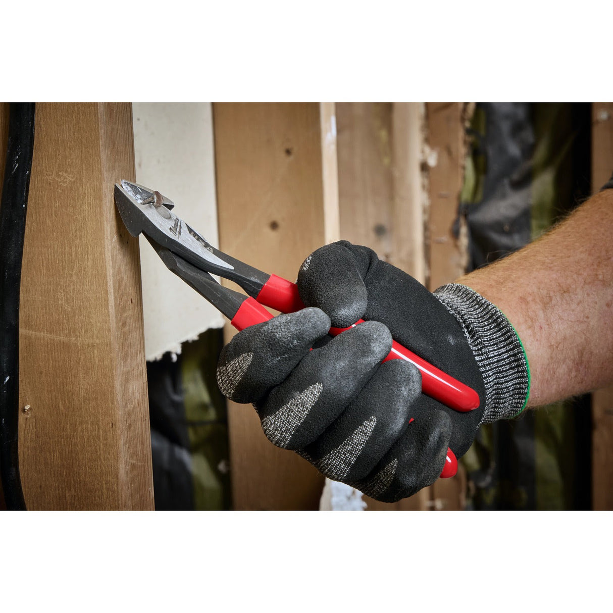 Milwaukee MT508A 8" Angled Head Diagonal Dipped Grip Cutting Pliers (USA) - 5