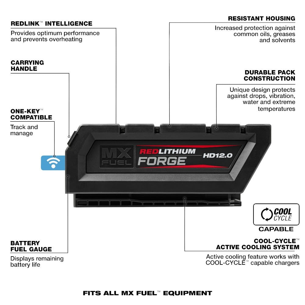 Milwaukee MXFHD812 MX FUEL REDLITHIUM FORGE HD12.0 Battery Pack - 8