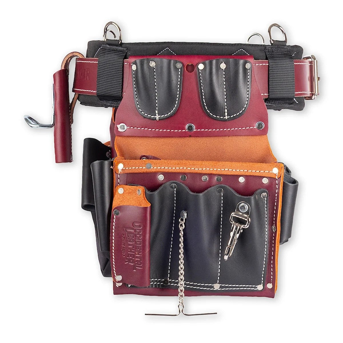 Occidental Leather 5109 LG ProFormance Commercial Electricians Leather Nylon Tool Belt Set Large - 4