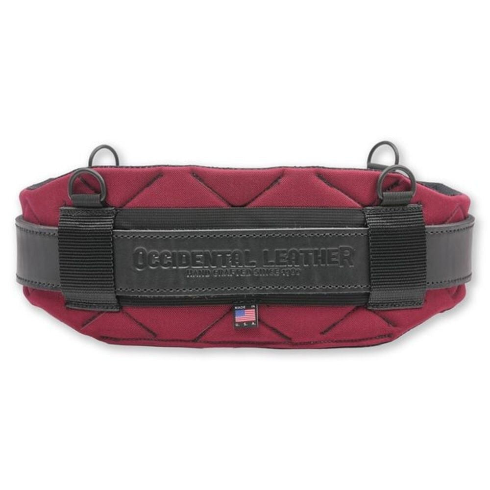 Occidental Leather 8025RLG 2" Deep Red Leather Performance Belt Large - 3