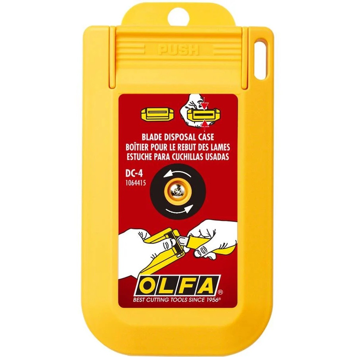 Olfa 1064415 Reusable Blade Disposal Can with Mounting Hole