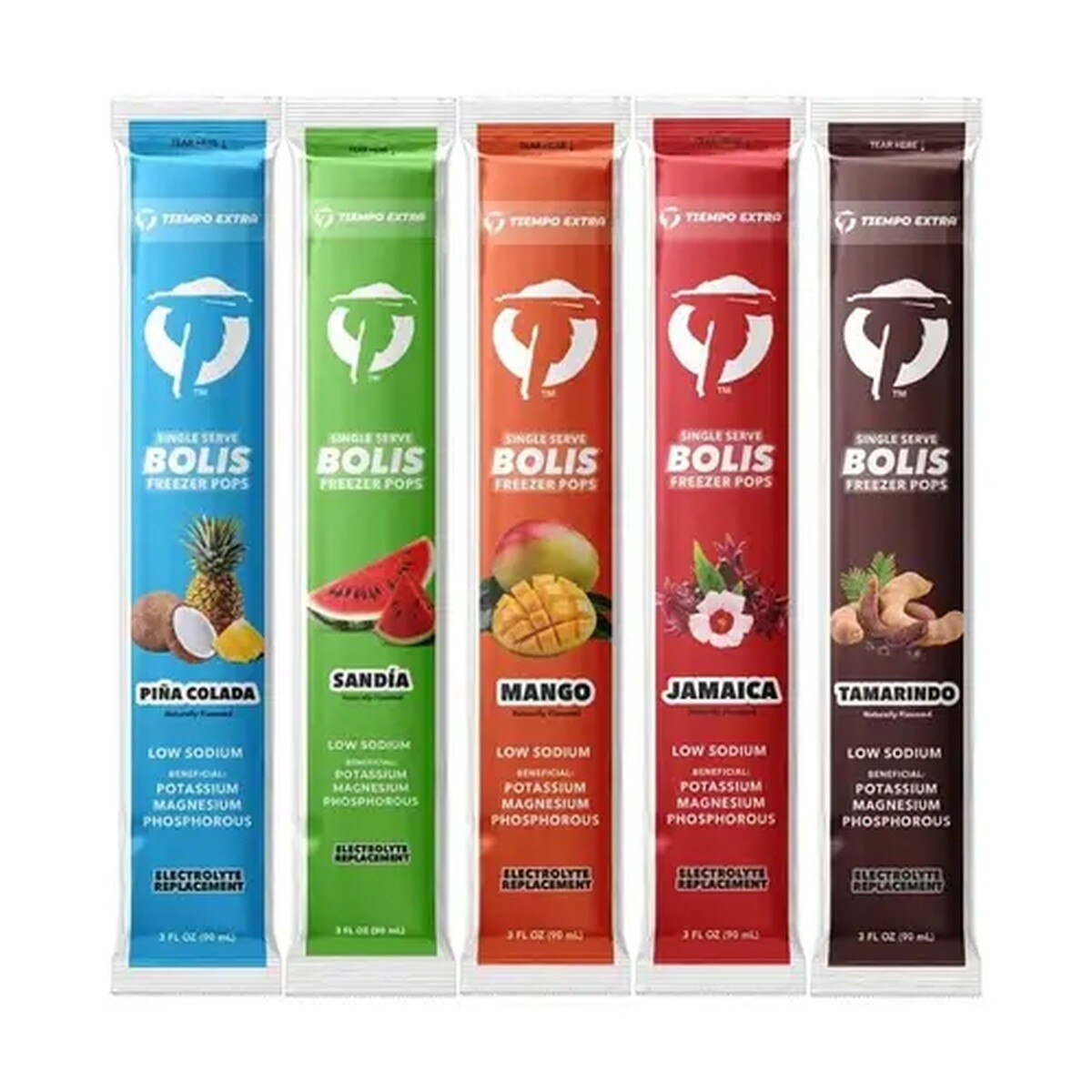 Overtime 70-TEPOPS Tiempo Extra 3 oz Electrolyte Freeze Pops 5 Flavor Variety Case