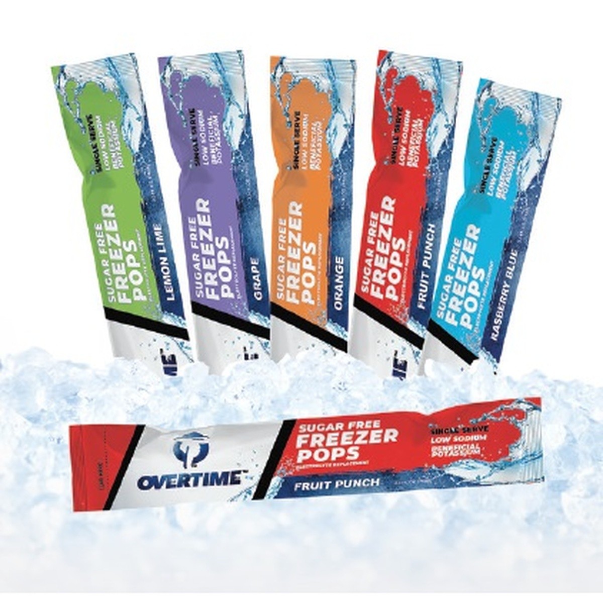 Overtime 70-TEPOPS Tiempo Extra 3 oz Electrolyte Freeze Pops 5 Flavor Variety Case