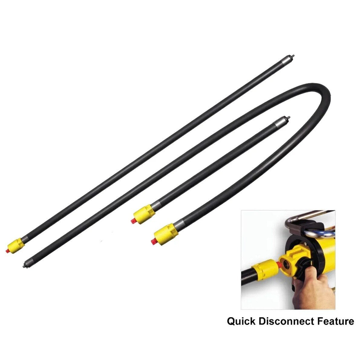 Oztec Industrial FSP06OZ 6' Flexible Vibrator Pencil Shaft with Quick Disconnect Coupler - 2