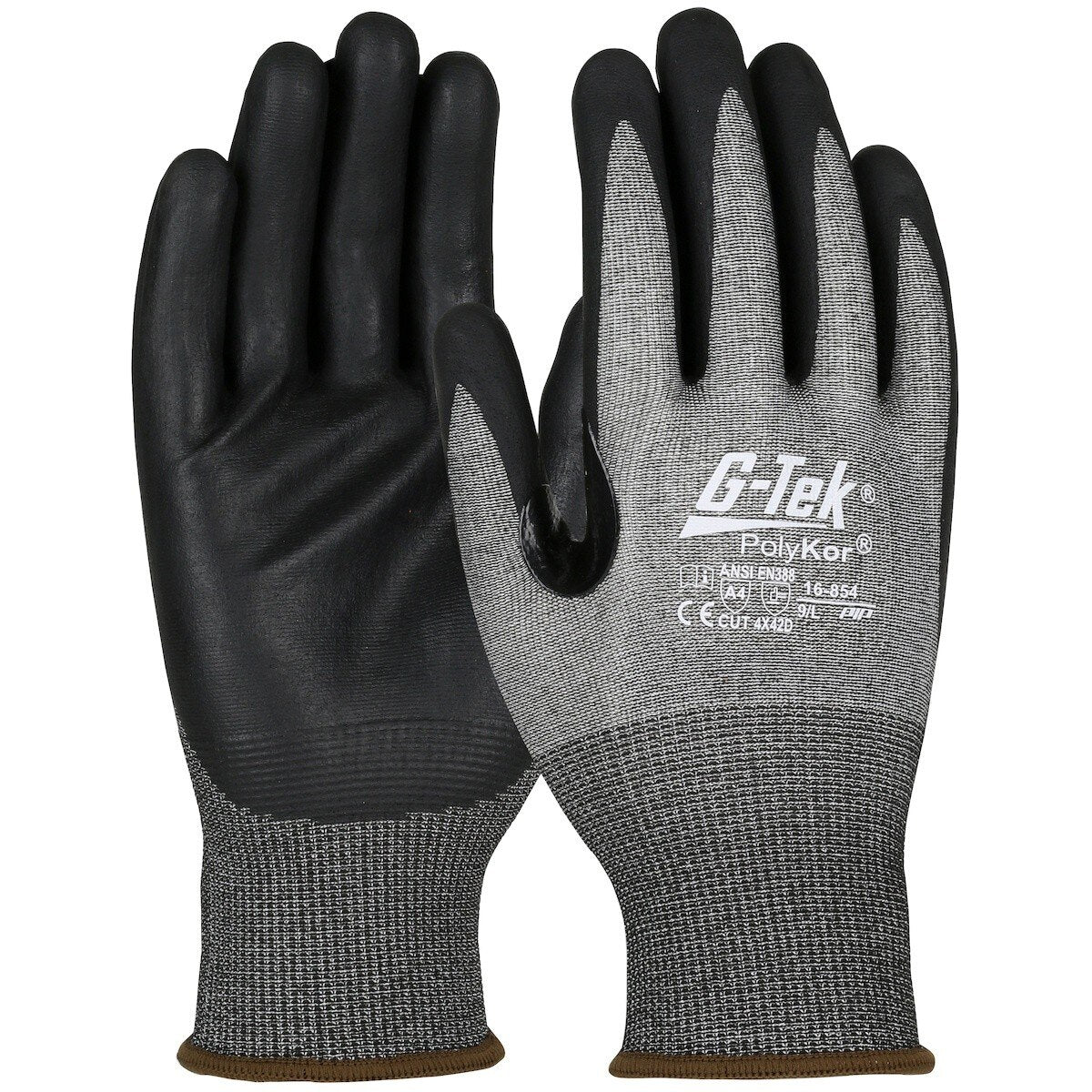 PIP 16-854/M PolyKor A4 Cut Resistant Touchscreen Foam Nitrile Grip Gloves Medium