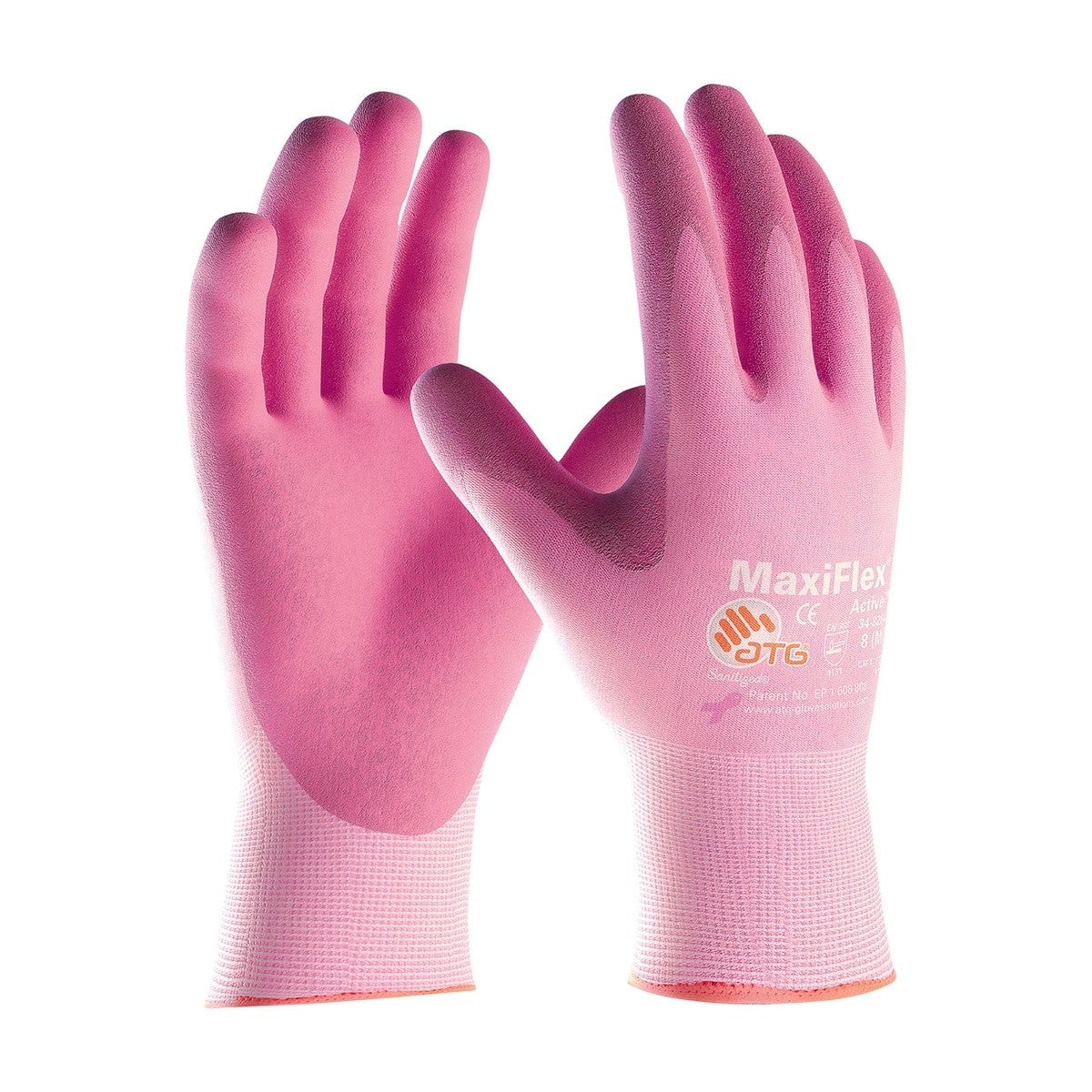 PIP 34-8264/XL MaxiFlex Active, 15G Pink Nylon/ Lycra Shell, Pink Foam Nitr