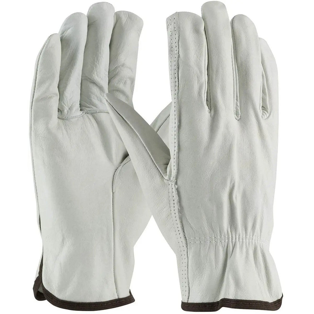 PIP 68-103/M Top Grain Cowhide Leather Drivers Gloves Medium Slip-On Straight Thumb