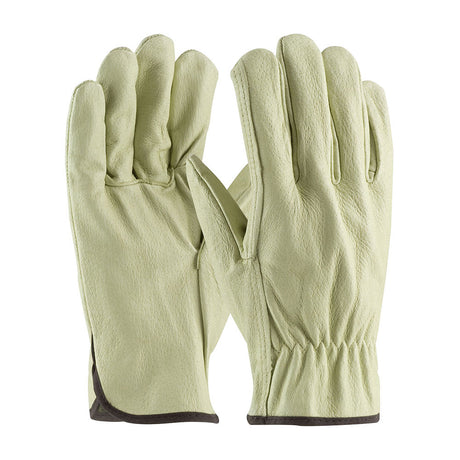 PIP 70-301/M Economy Grade Top Grain Medium Pigskin Leather Drivers Glove