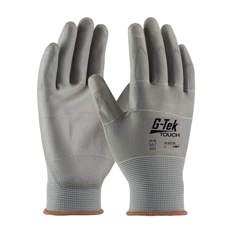 PIP Industrial Products 33-GT125/L Seamless Knit Nylon Polyester Glove, Polyurethane Coated, Large