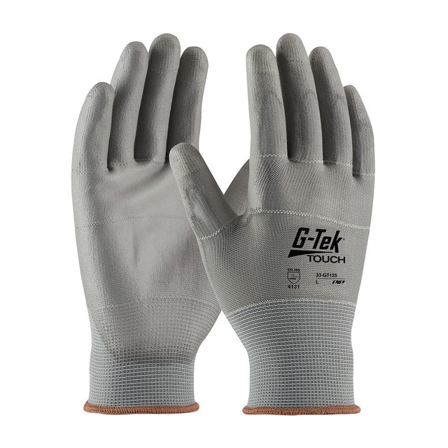 PIP Industrial Products 33-GT125/L Seamless Knit Nylon Polyester Glove, Polyurethane Coated, Large