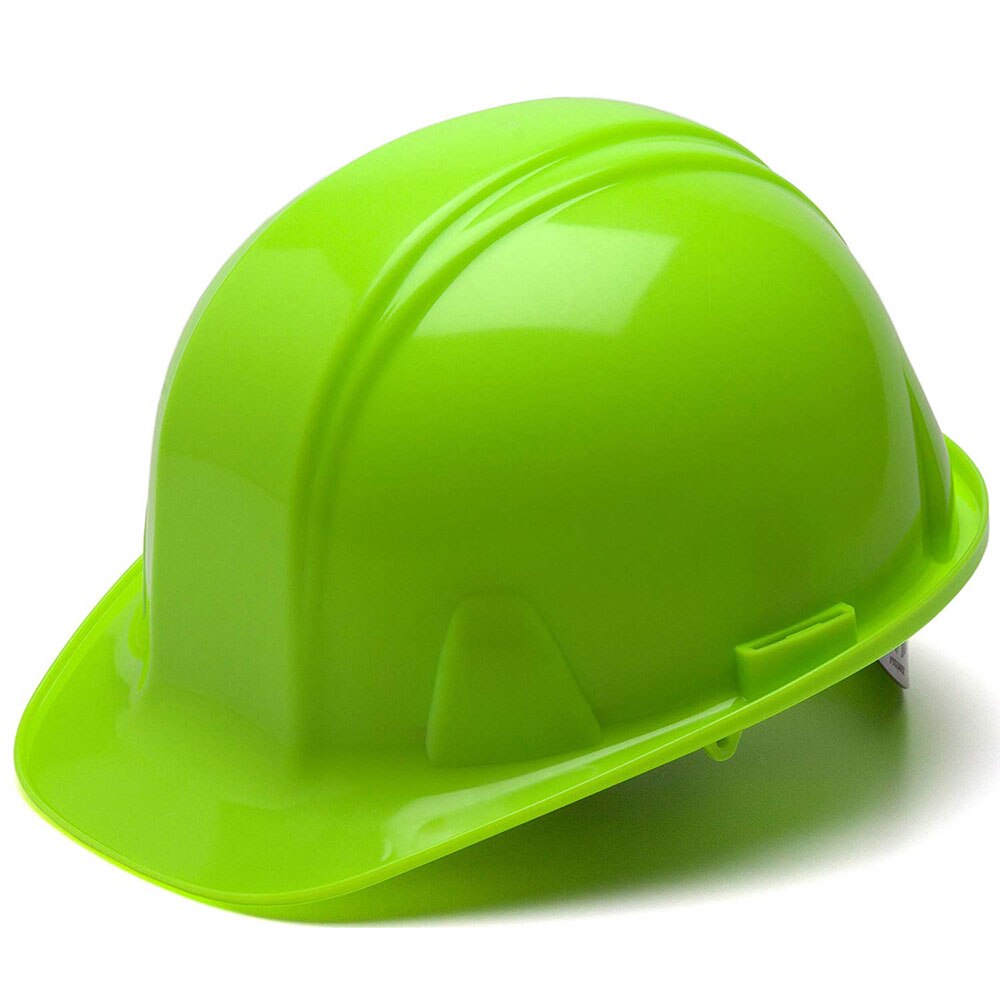 Pyramex HP14031 SL Series Hard Hat Std Shell 4 Pt Snap Lock Suspension HiVis Lime
