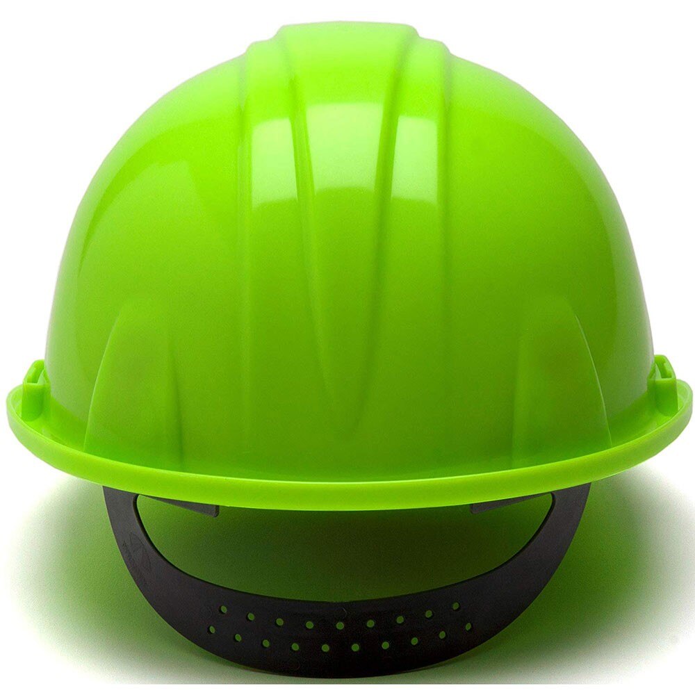 Pyramex HP14031 SL Series Hard Hat Std Shell 4 Pt Snap Lock Suspension HiVis Lime - 4