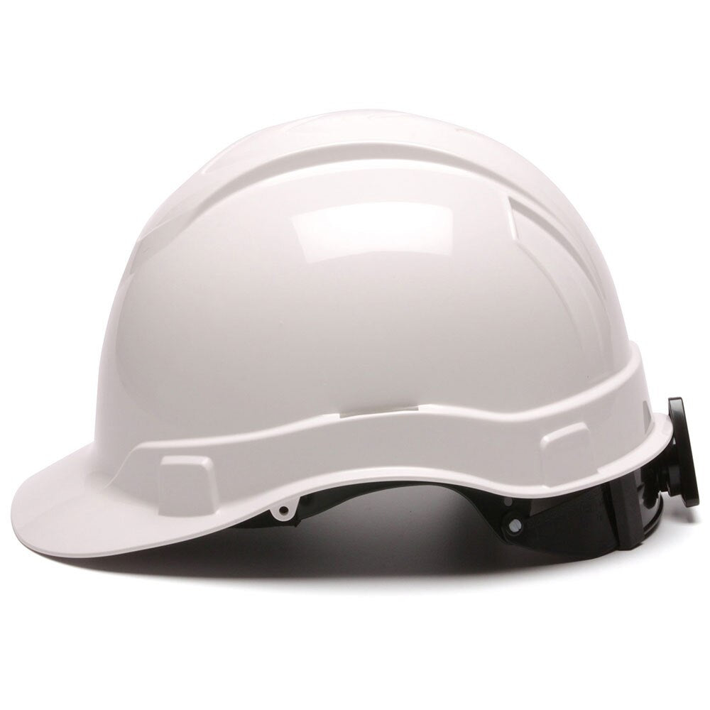 Pyramex HP44110 Ridgeline Hard Hat, White Cap Style 4 Pt Ratchet Suspension - 3