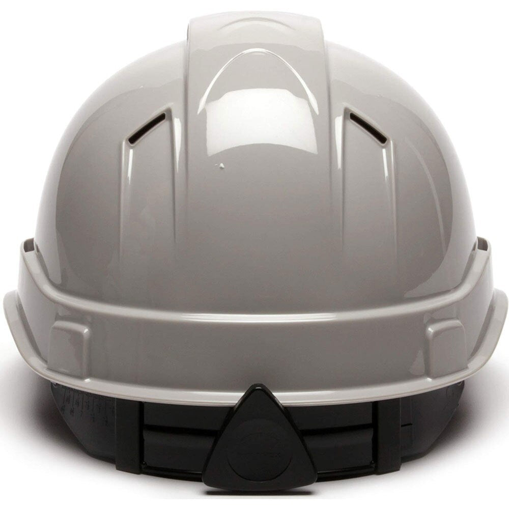 Pyramex HP44112V Ridgeline Hard Hat, Gray Vented Cap Style 4 Pt Ratchet Suspension - 4
