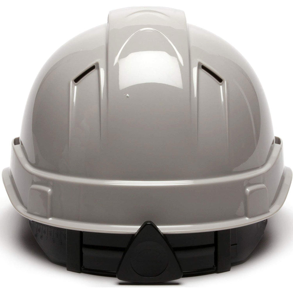 Pyramex HP44112V Ridgeline Hard Hat, Gray Vented Cap Style 4 Pt Ratchet Suspension - 4