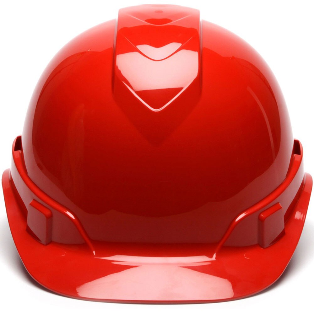 Pyramex HP44120 Ridgeline Hard Hat, Red Cap Style 4 Pt Ratchet Suspension - 2