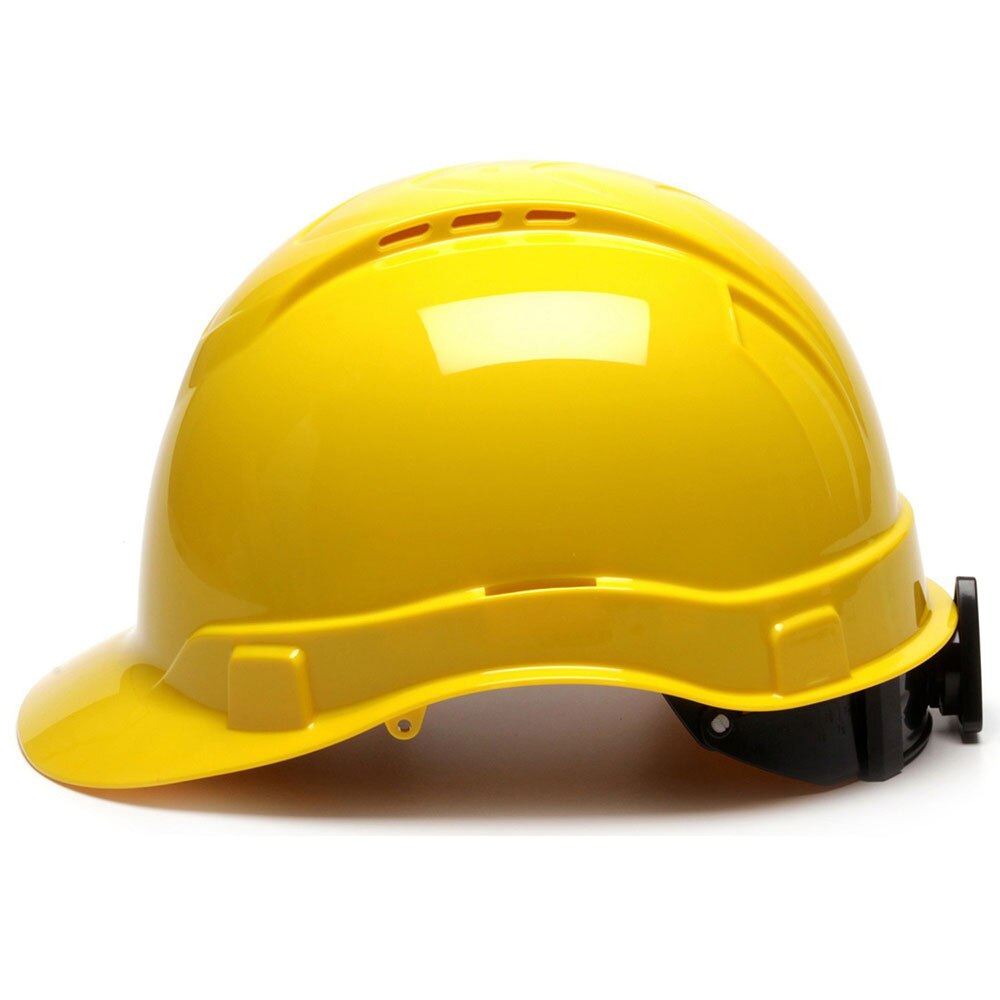 Pyramex HP44130V Ridgeline Vented Cap Hard Hat, 4 Pt Ratchet Suspension, Yellow - 3