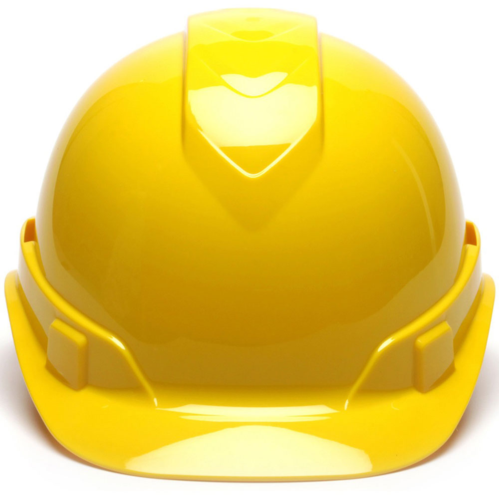 Pyramex HP44130 Ridgeline Hard Hat, Yellow Cap Style 4 Pt Ratchet Suspension - 2