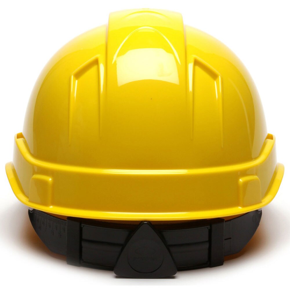 Pyramex HP44130 Ridgeline Hard Hat, Yellow Cap Style 4 Pt Ratchet Suspension - 4
