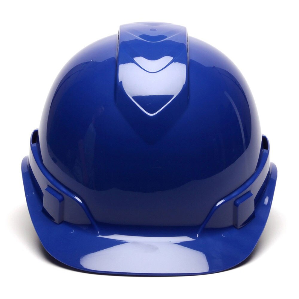 Pyramex HP44160V Ridgeline Hard Hat, Blue Vented Cap Style 4 Pt Ratchet Suspension - 2