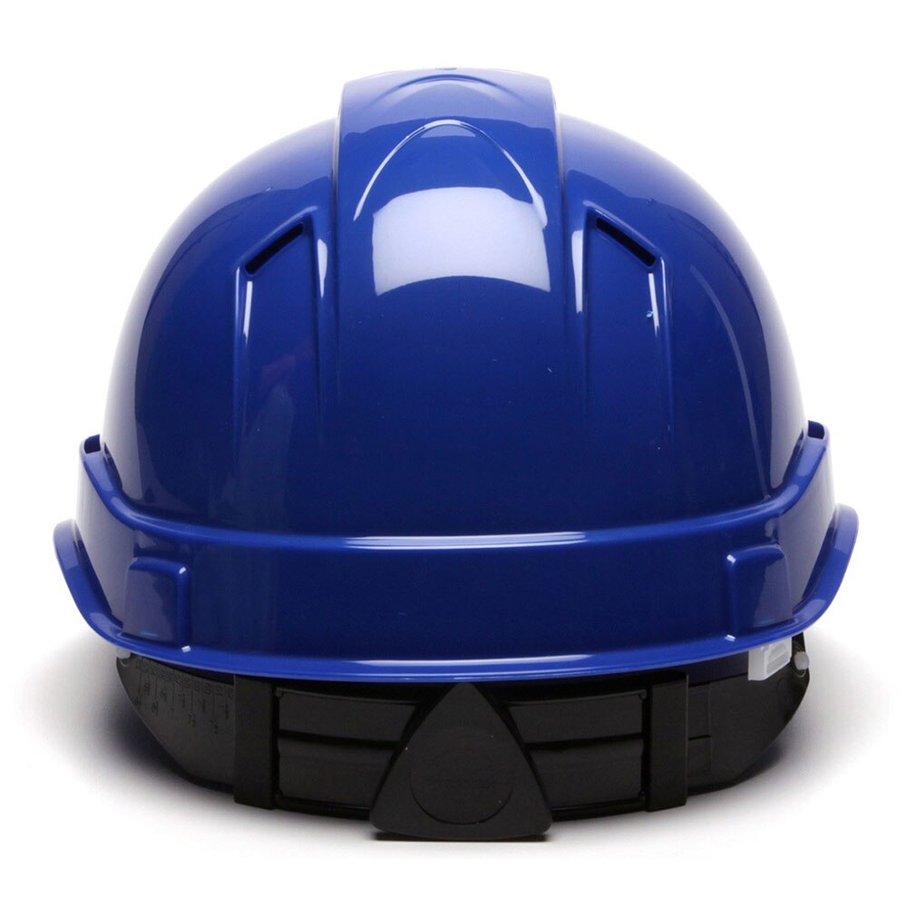 Pyramex HP44160V Ridgeline Hard Hat, Blue Vented Cap Style 4 Pt Ratchet Suspension - 4