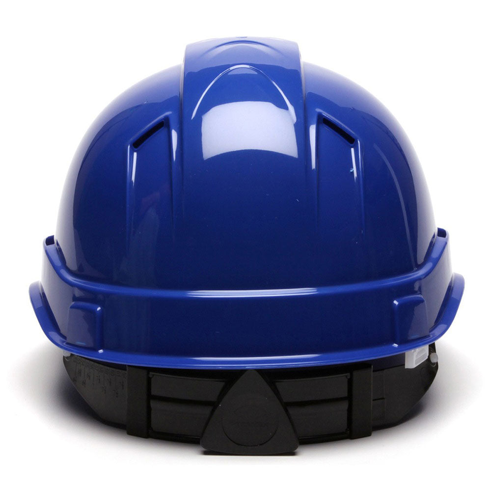 Pyramex HP44160V Ridgeline Hard Hat, Blue Vented Cap Style 4 Pt Ratchet Suspension - 4