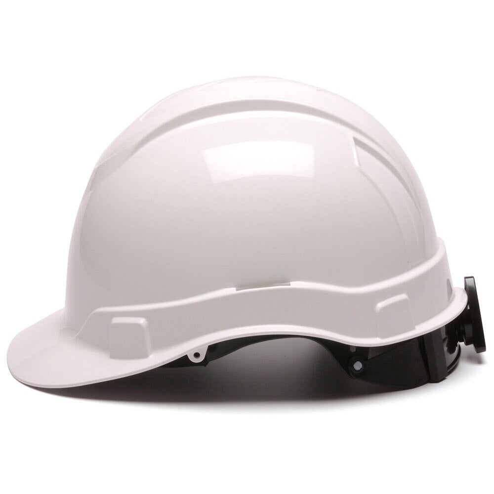 Pyramex HP46110 Ridgeline Hard Hat, White Cap Style 6 Pt Ratchet Suspension - 3