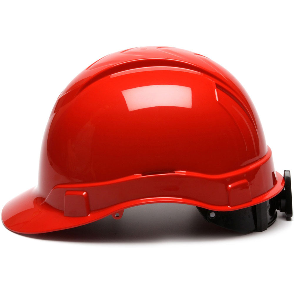 Pyramex HP46120 Ridgeline Hard Hat, Red Cap Style 6 Pt Ratchet Suspension - 3
