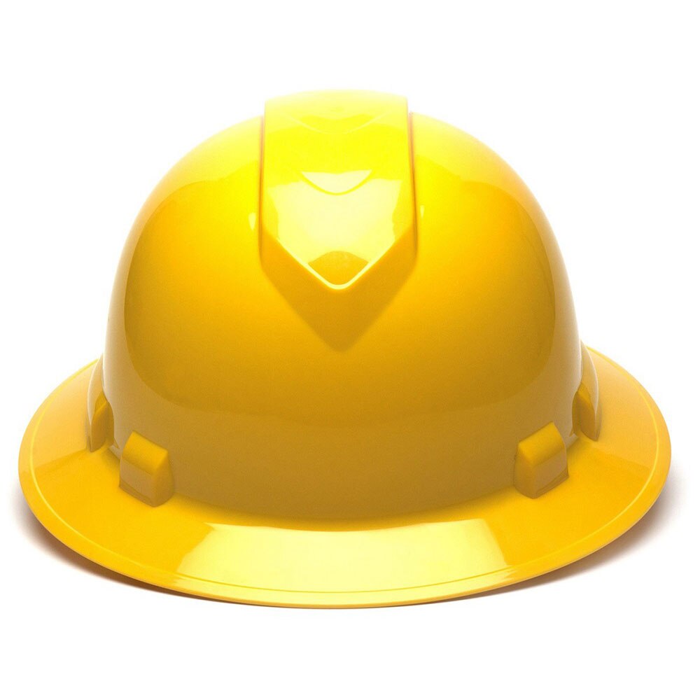 Pyramex HP54130 Ridgeline Full Brim Hard Hat, 4 Pt Ratchet Suspension Yellow - 2