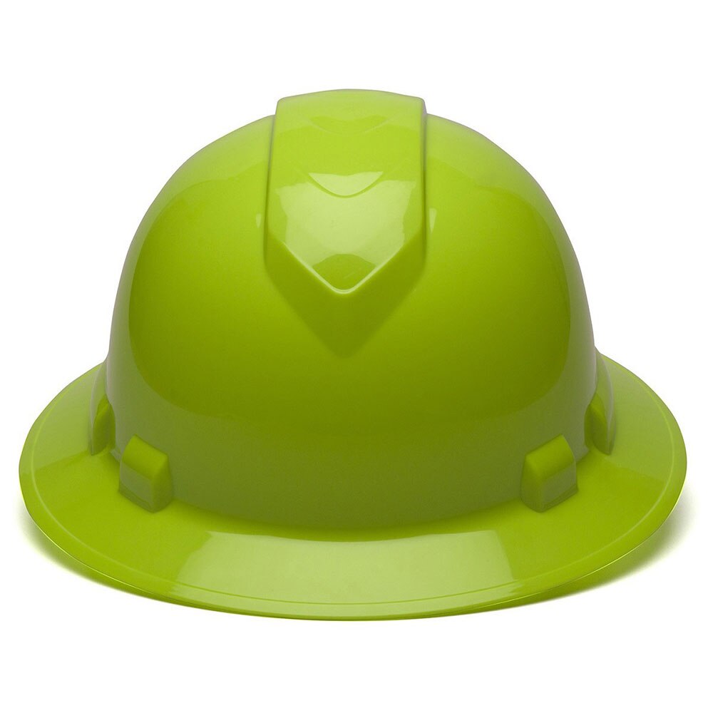 Pyramex HP54131 Ridgeline Hard Hat Full Brim 4 Pt Ratchet Suspension, Hi Vis Lime - 2