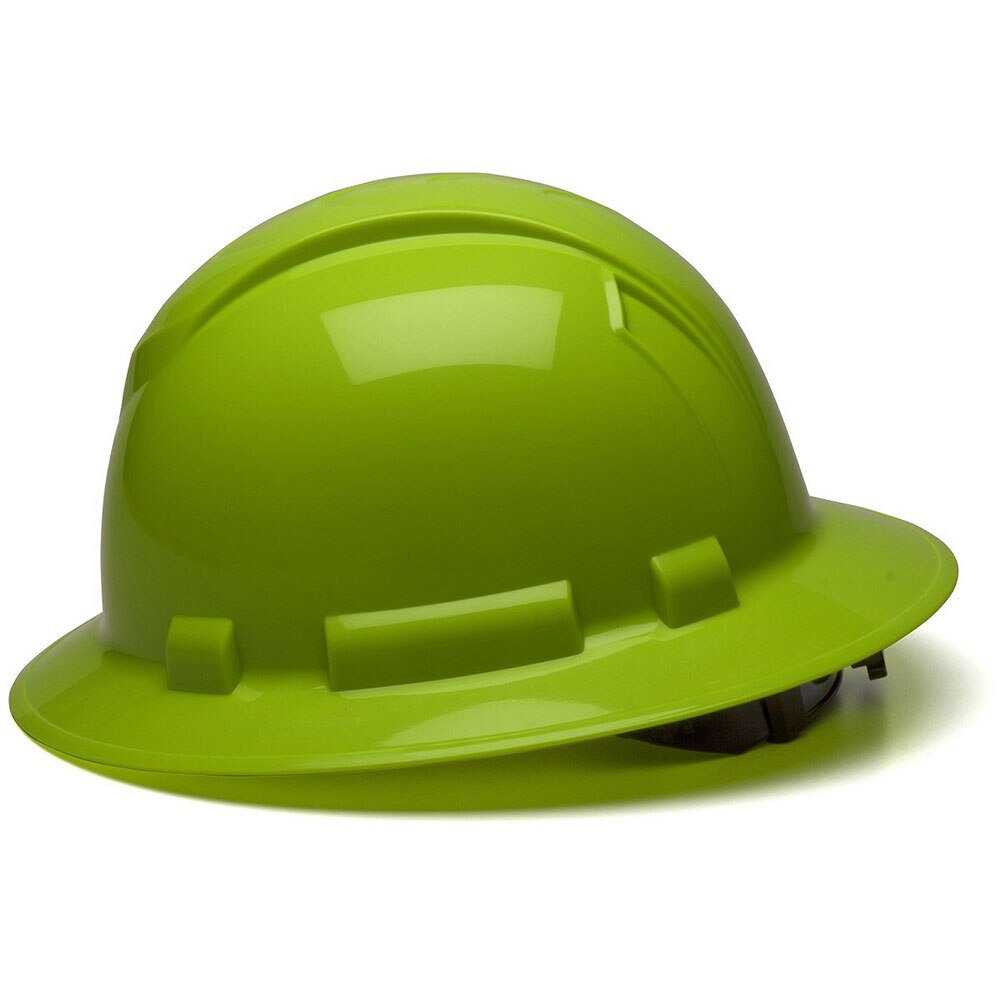 Pyramex HP54131 Ridgeline Hard Hat Full Brim 4 Pt Ratchet Suspension, Hi Vis Lime - 3